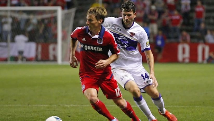 Chris Rolfe and Orlando City's Luke Boden