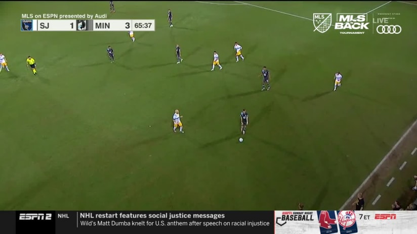 SHOT ON TARGET: Aaron Schoenfeld, Minnesota United FC - 66th minute