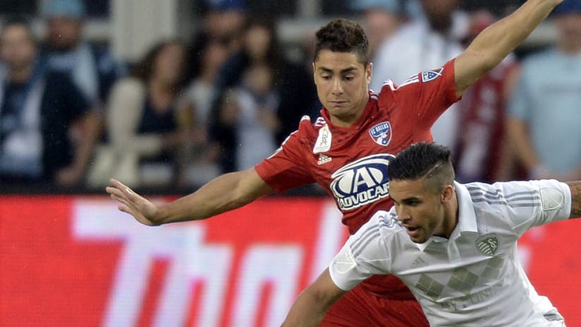 Ezequiel Cirigliano - FC Dallas - defending in the midfield