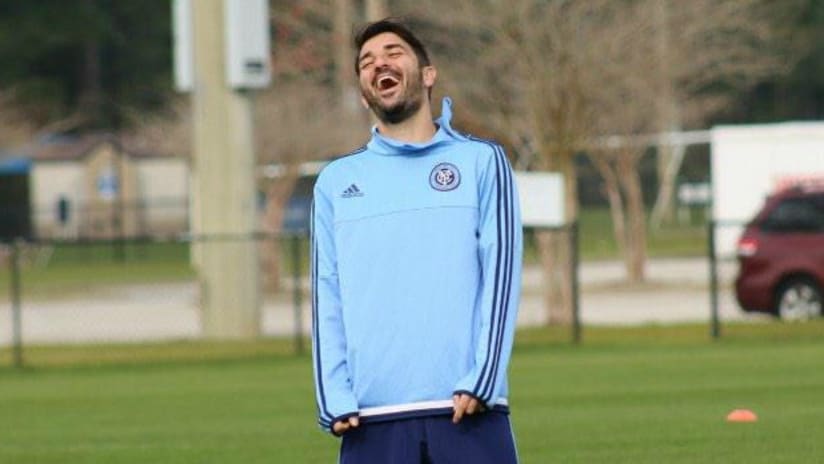 David Villa all smiles, New York City FC