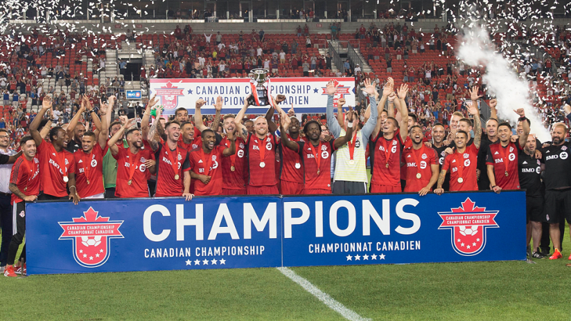 Canadian Championship - Toronto FC - trophy celebration