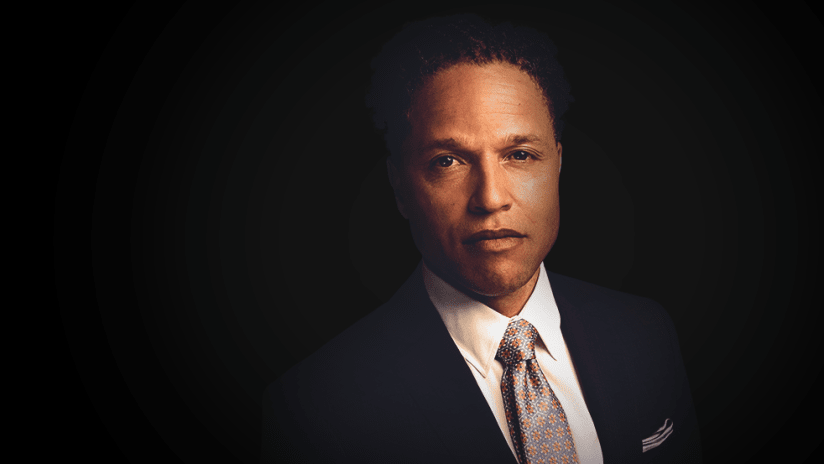 Cobi Jones - portrait against black background - use only for special posts