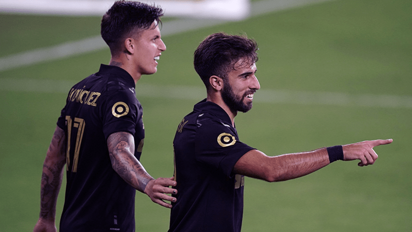 Diego Rossi celebrates - LAFC - September 2, 2020