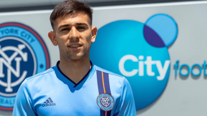 Nicolas Acevedo arrives at NYCFC