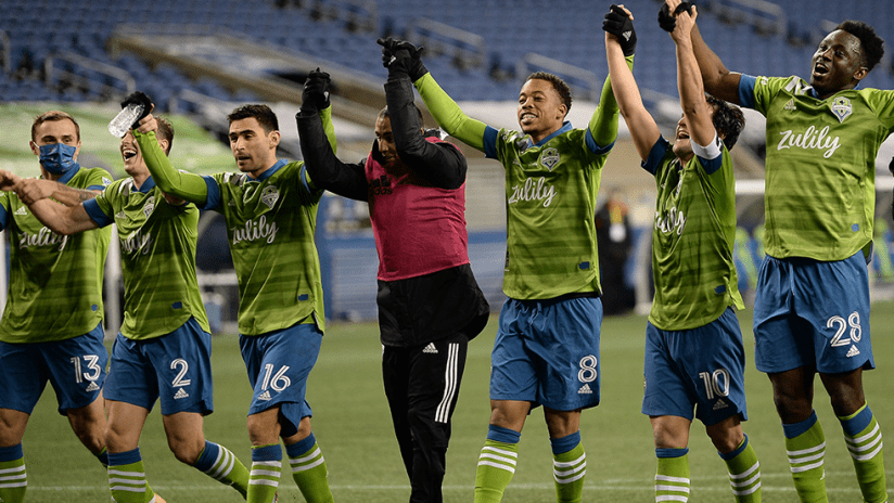 Seattle Sounders - 2020 - playoffs - postgame celebration