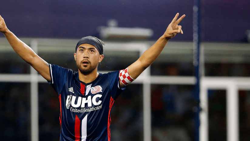 Lee Nguyen - New England Revolution - Peace signs to the crowd