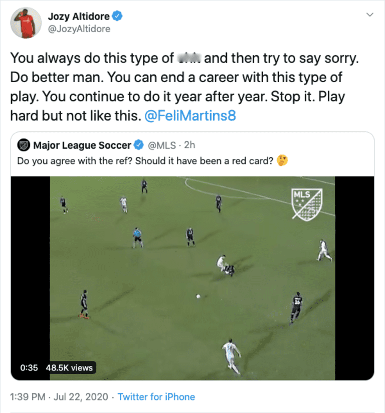 Toronto FC's Jozy Altidore calls out D.C. United's Felipe Martins for challenge - https://league-mp7static.mlsdigital.net/images/jozy-tweet.png