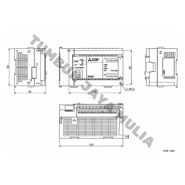 PLC MITSUBISHI FX5U-32MR/DS (Tipe FX5U-32MR/DS)