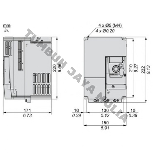 INVERTER SCHNEIDER ATV310HD11N4E 11KW 380V foto 3