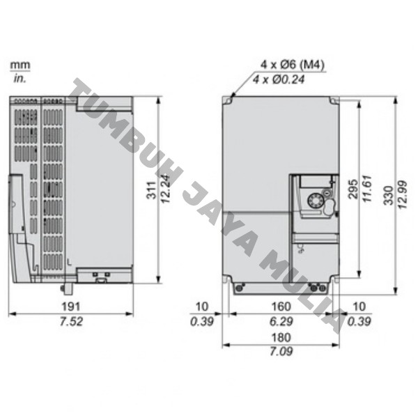 INVERTER SCHNEIDER ATV310HD15N4EF 15KW 380V foto 2