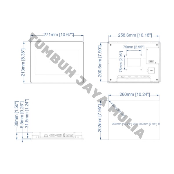 HMI WEINTEK CMT2102X 10.1 INCH WVA TFT LCD foto 3