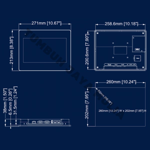 HMI WEINTEK CMT2108X2 10.1 INCH WVA TFT LCD foto 3