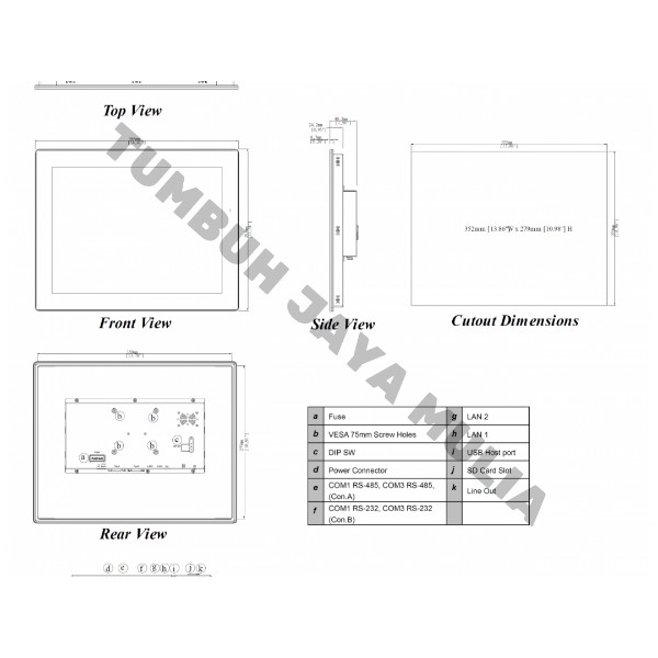 HMI WEINTEK CMT2158X 15 INCH WVA TFT LCD foto 3