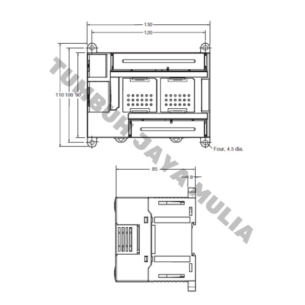 PLC OMRON CP1E-E40SDR-A CPU (Tipe CP1E-E40SDR-A)