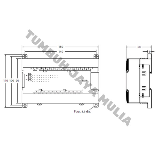 PLC OMRON CP1E-E60SDR-A CPU (Tipe CP1E-E60SDR-A)