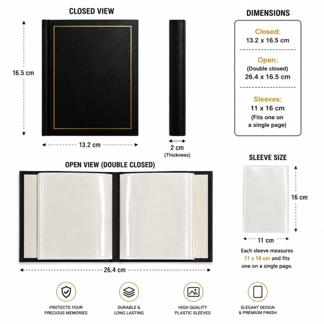 100 Photo Album dimensions