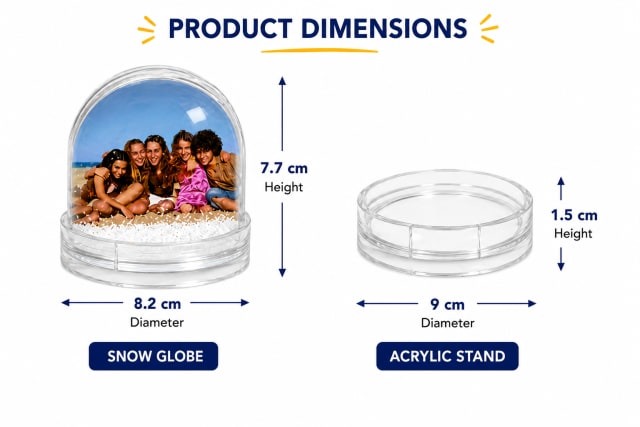 Photo Snow Globes dimensions