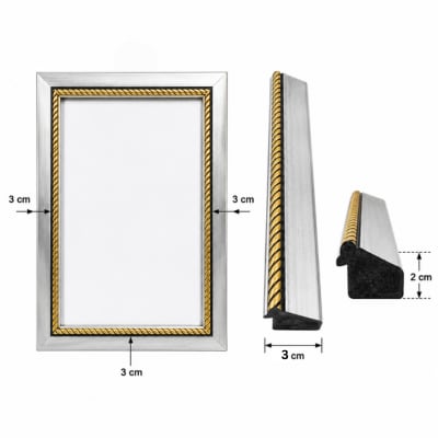 Royal Silver & Gold Frame dimensions