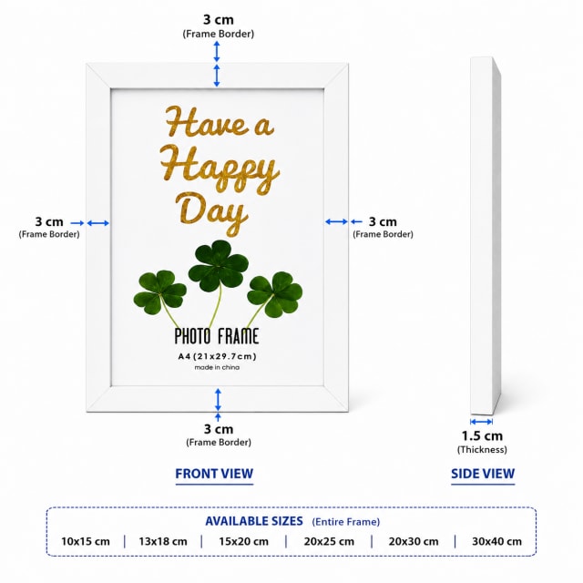 Plain White Frame dimensions