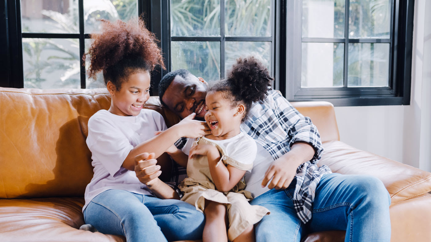 family having fun