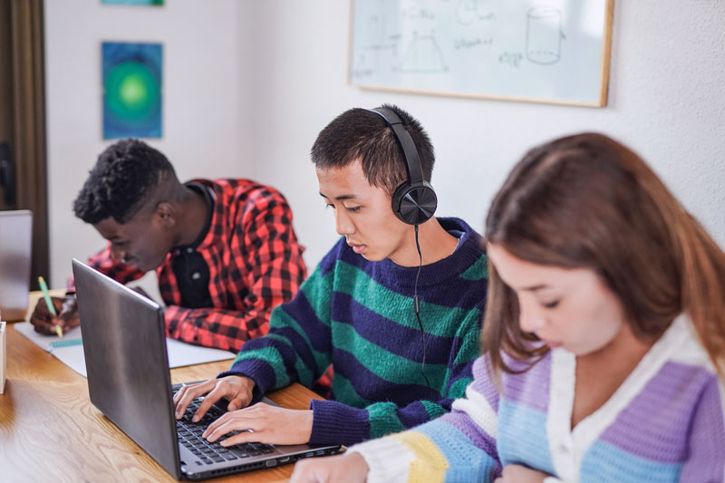 kids preparing for math exams