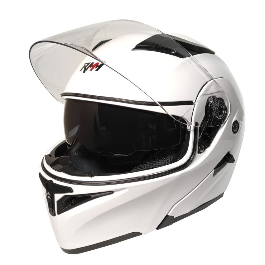 Casco RMM 169 Abatible Blanco Con Lente Interno - Image 2