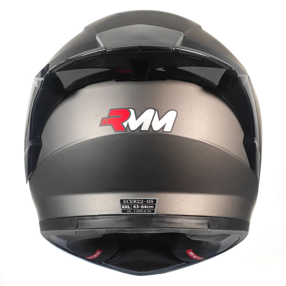 Casco RMM Cerrado Titanium Mate Con Espoiler Z501 - Image 3