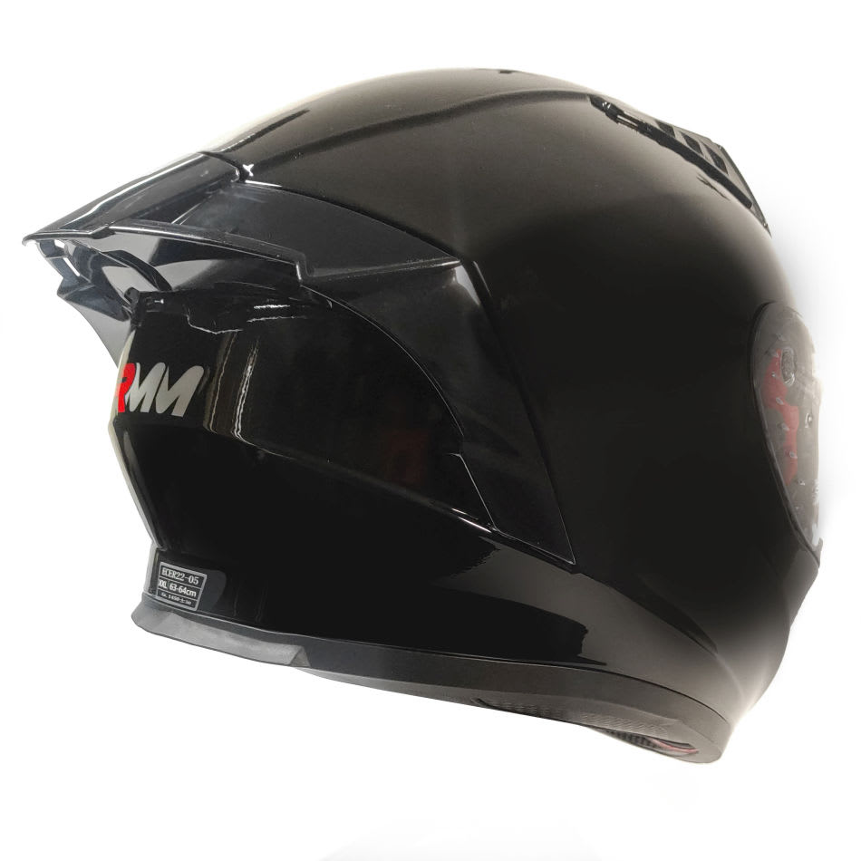 Casco RMM Cerrado Negro Con Espoiler Z501 - Image 2