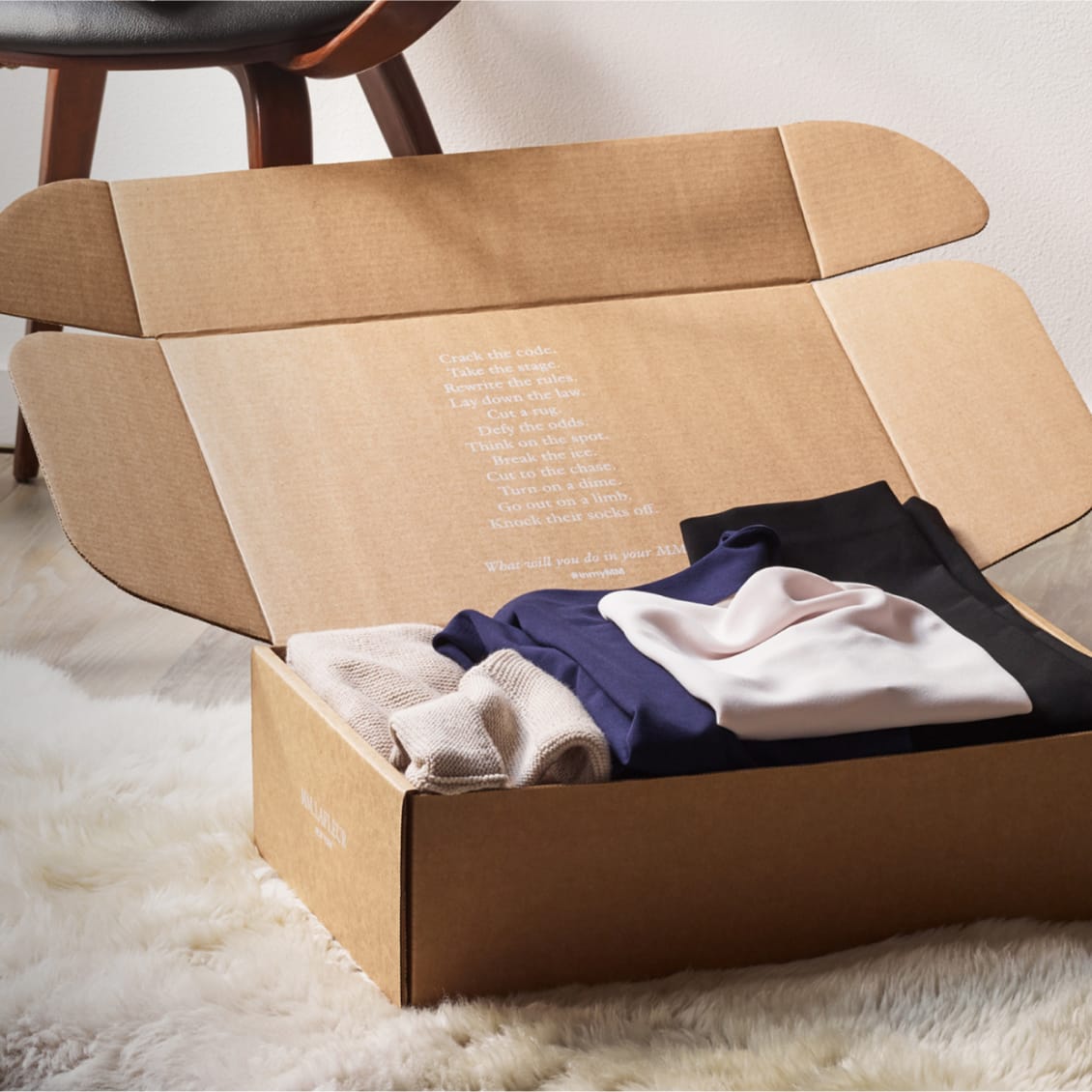 Image of a box of clothes