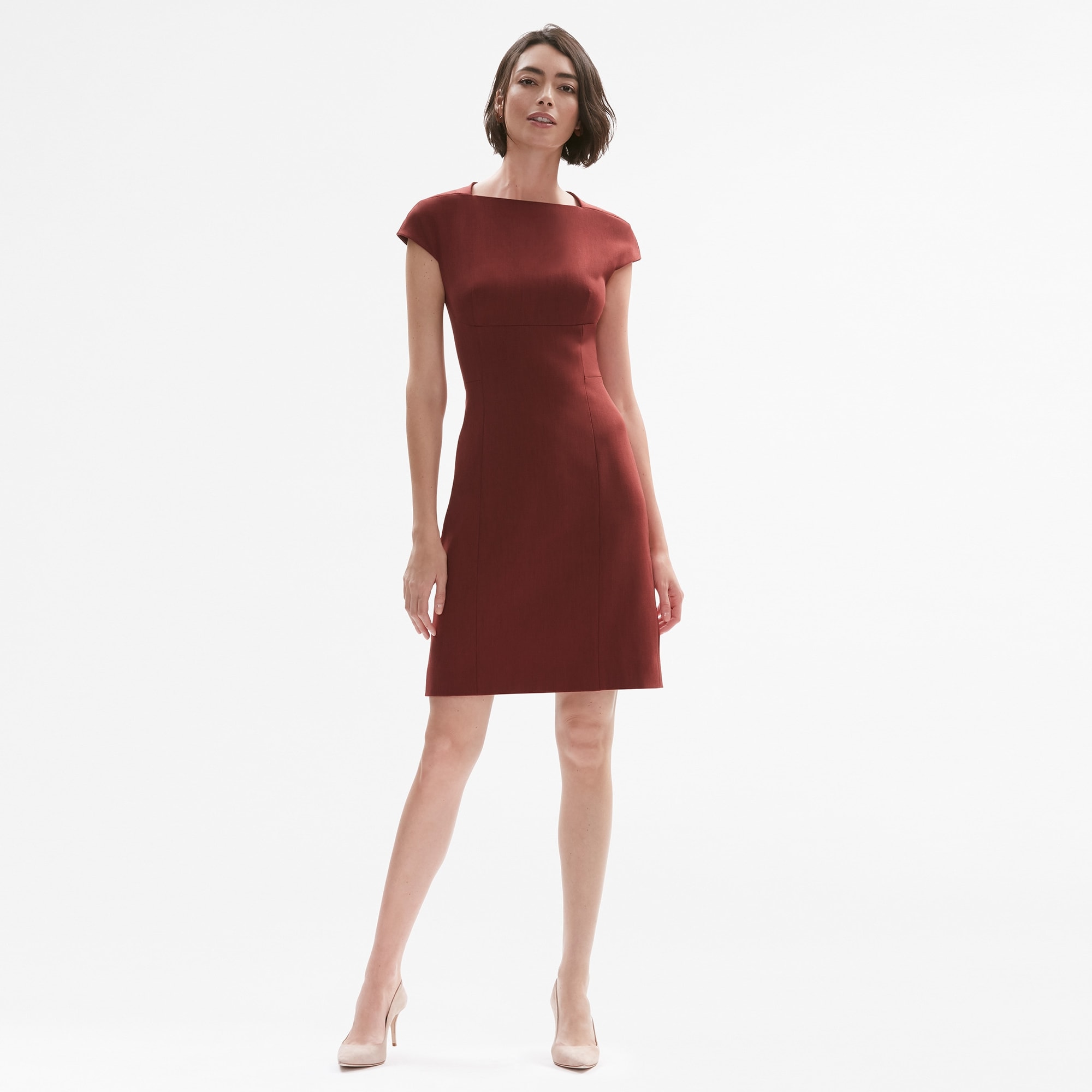 Brick red dress clearance