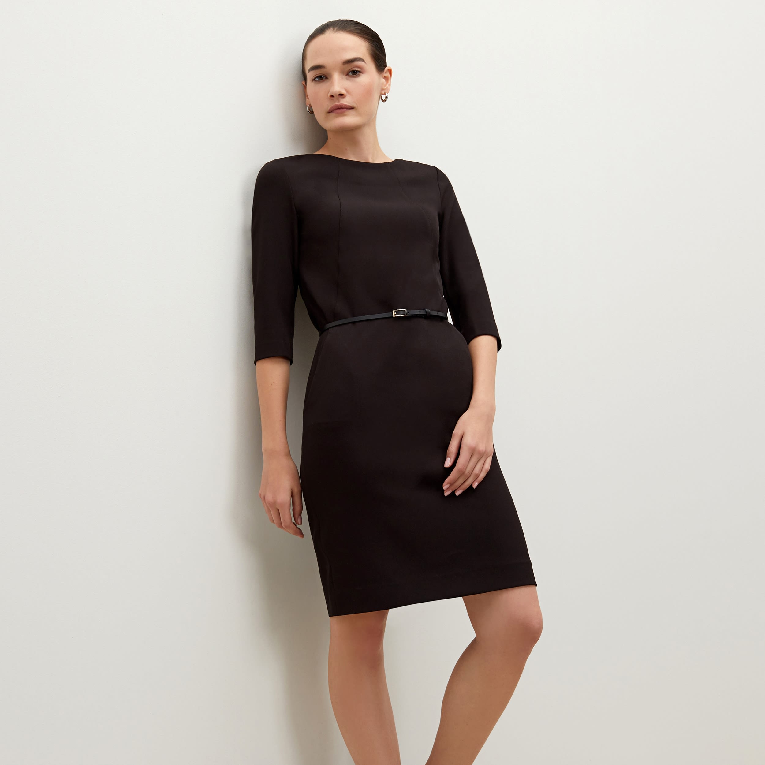 black sheath dress