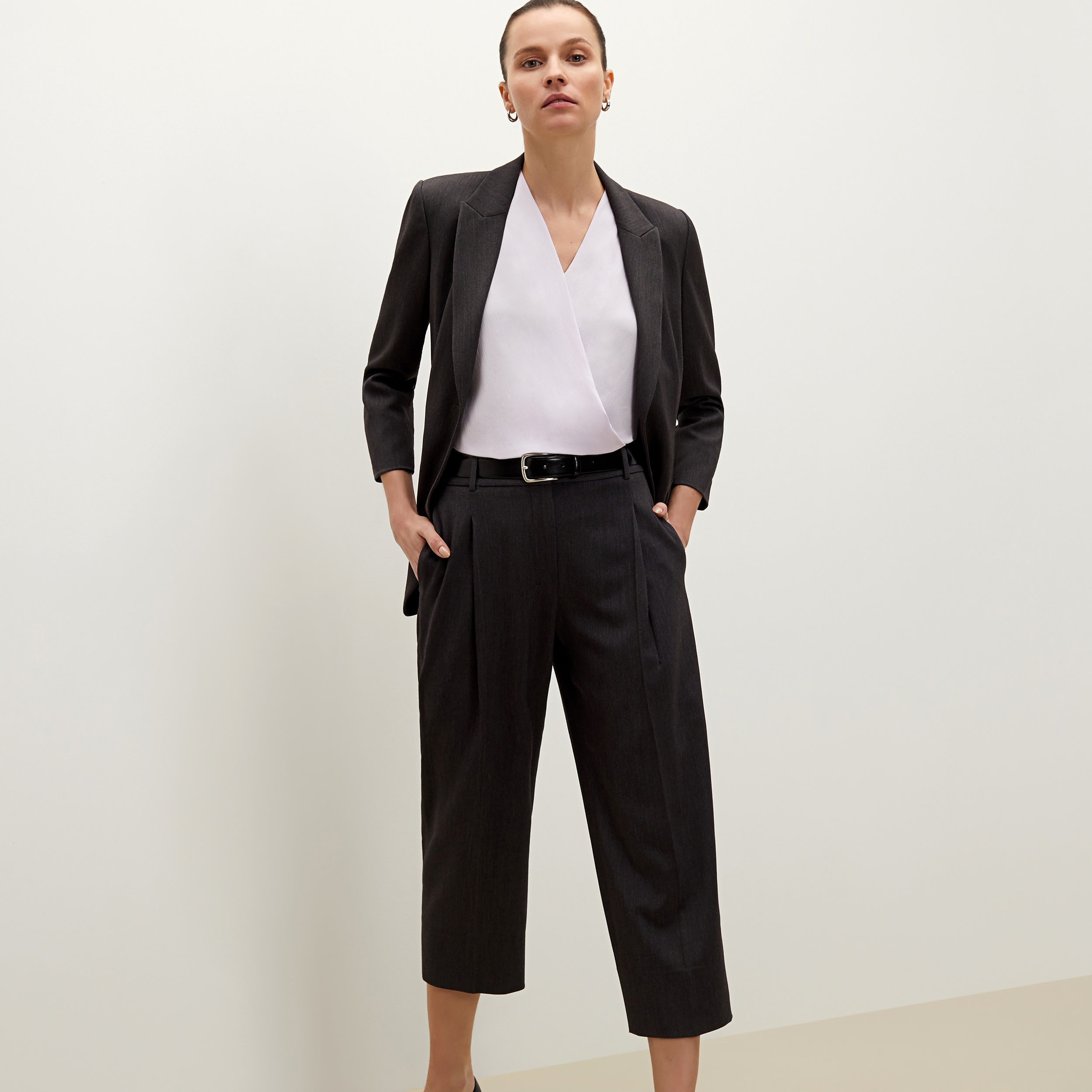 The Isadora Pant—Light Twill - Charcoal | M.M.LaFleur