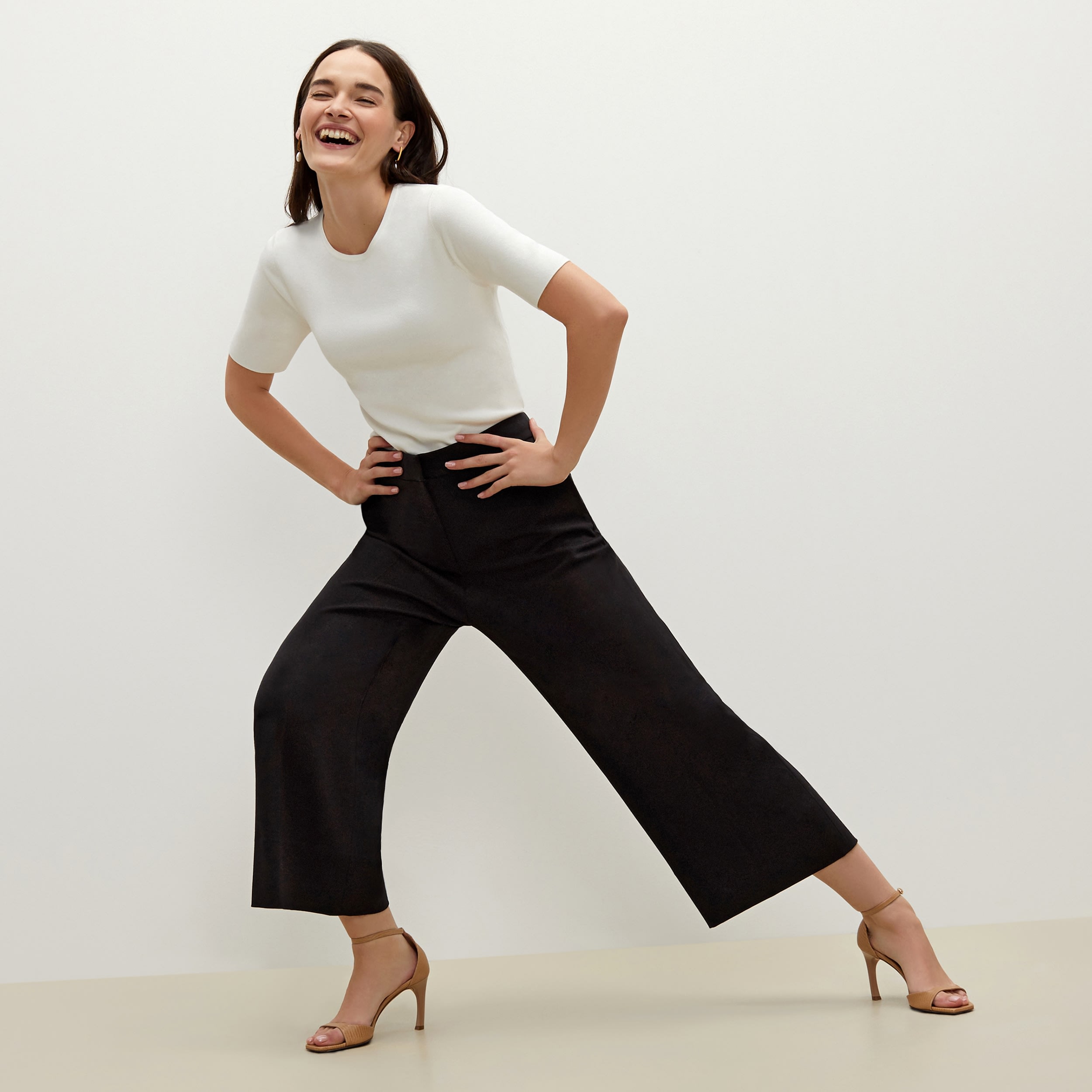 The Pippa Pant—Light Twill - Black Light Twill | M.M.LaFleur