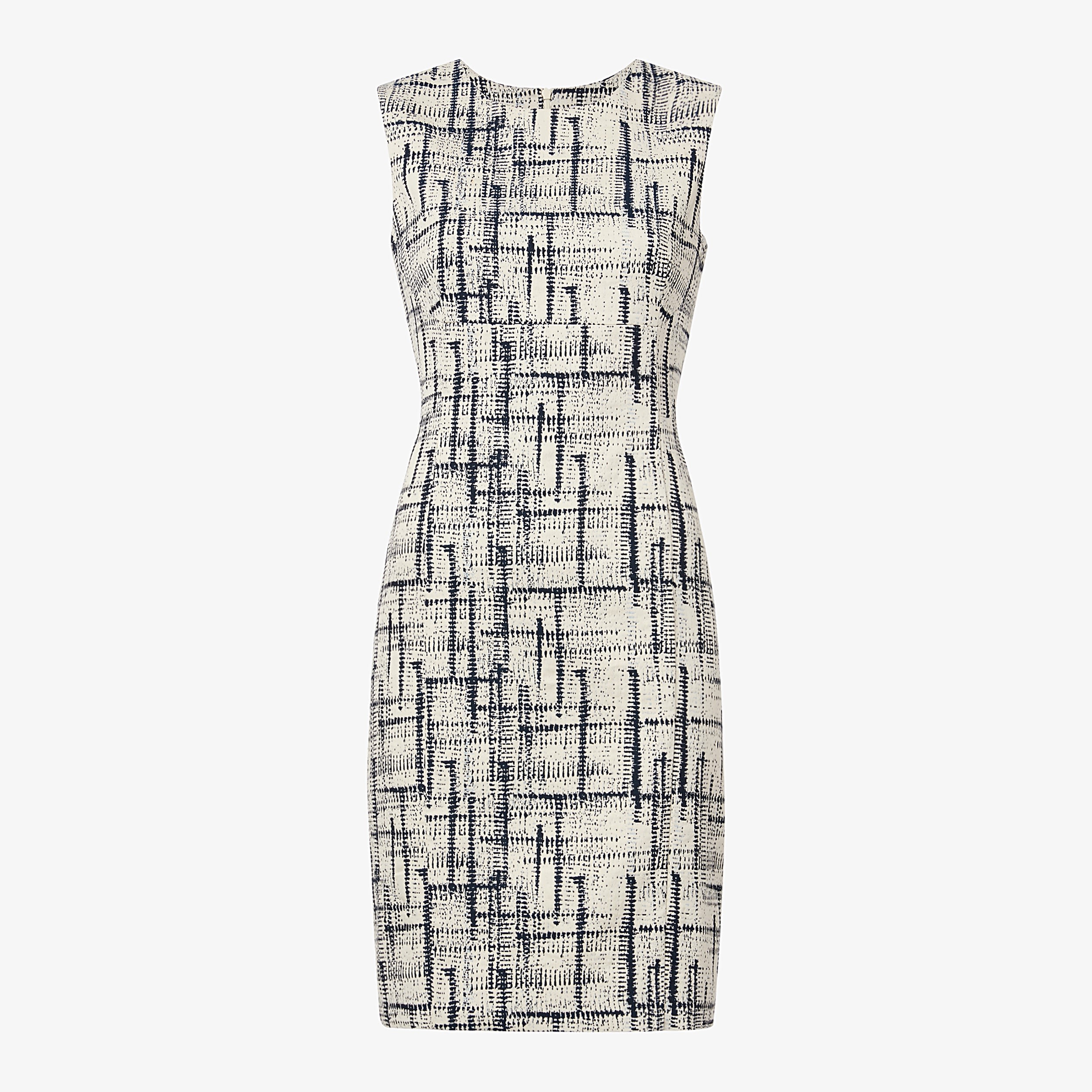 The Shirley Dress—Cubist Jacquard - Ivory / Galaxy Blue | M.M.LaFleur