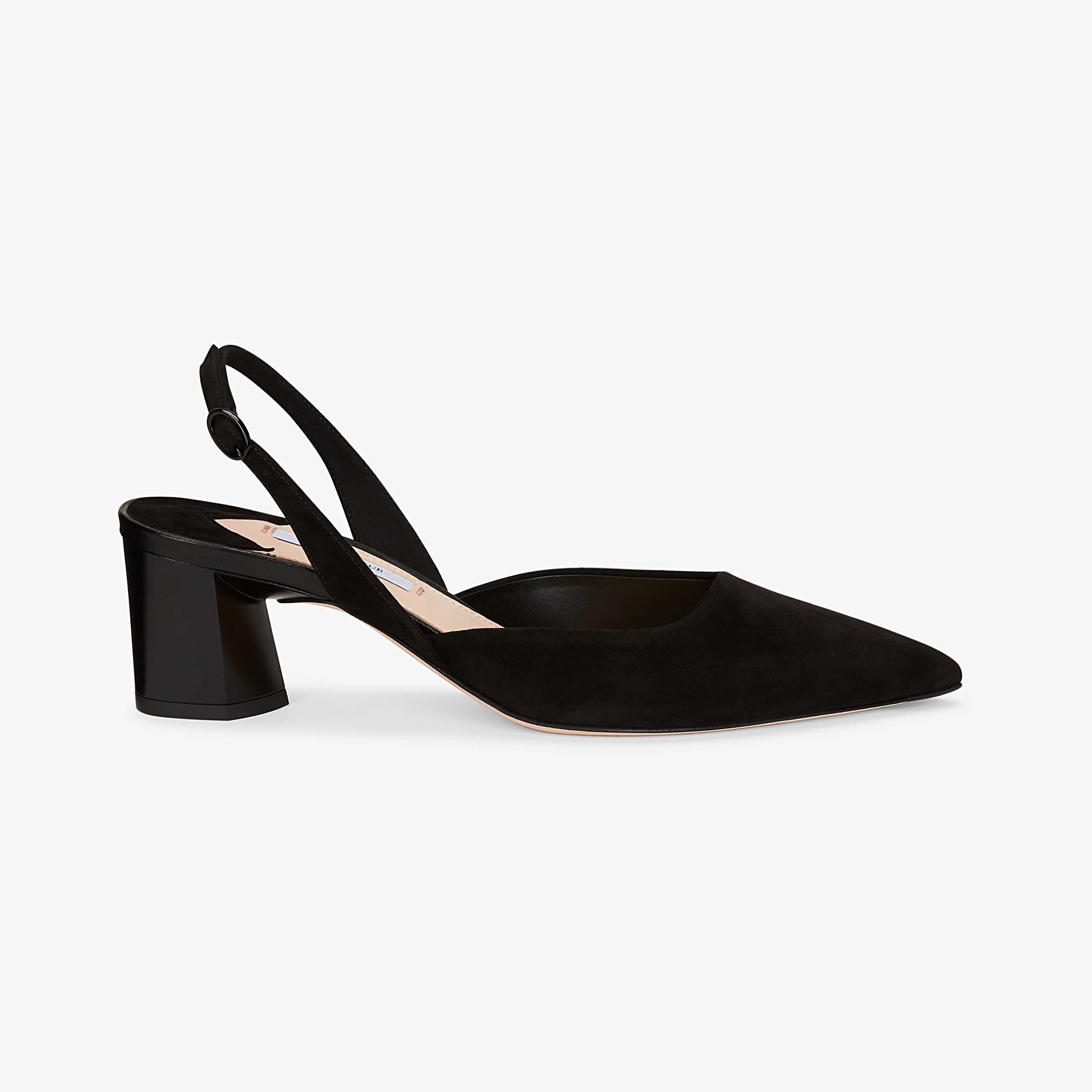 The Irene Slingback—Suede - Black | M.M.LaFleur