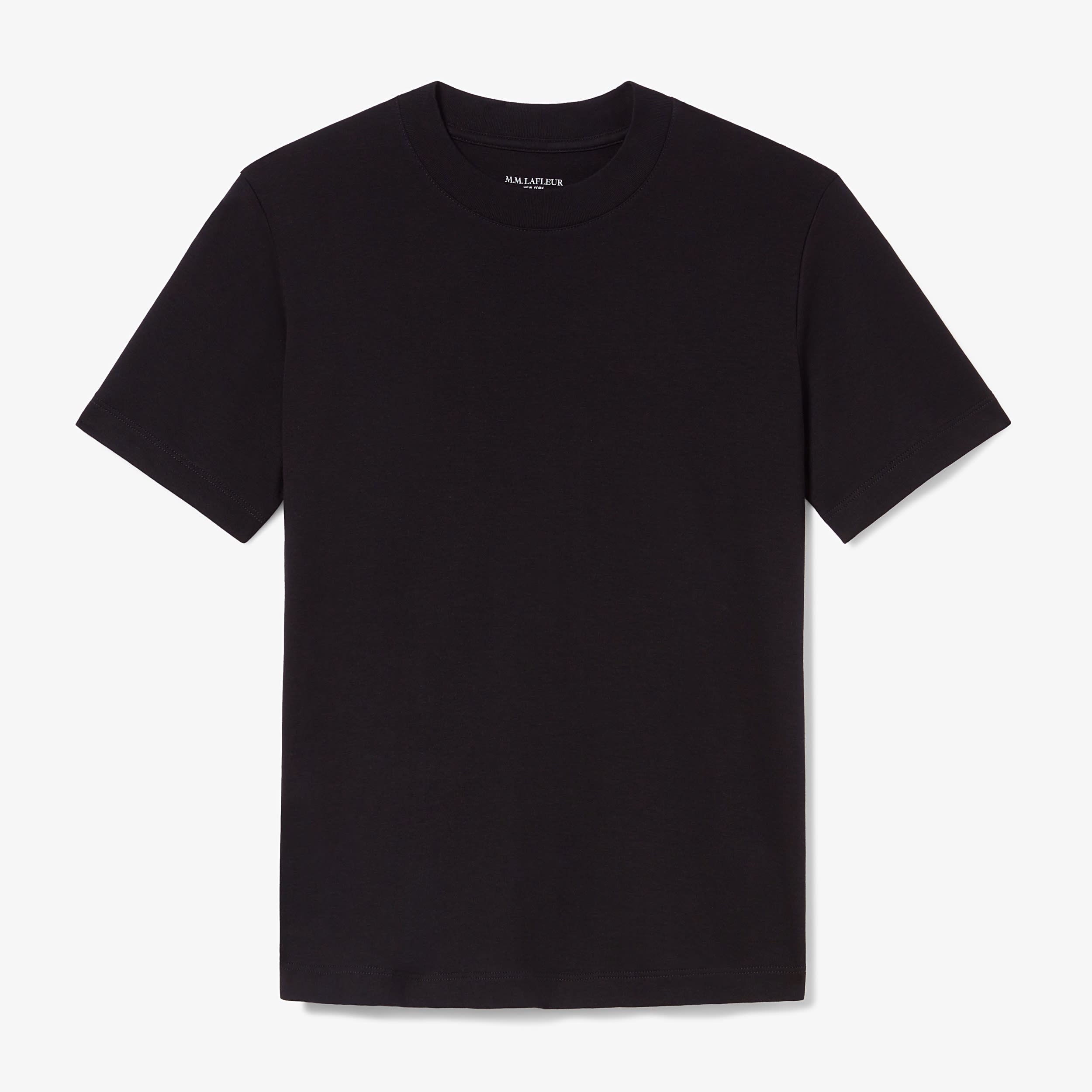 The Leslie T-Shirt—Compact Cotton - Black | M.M.LaFleur