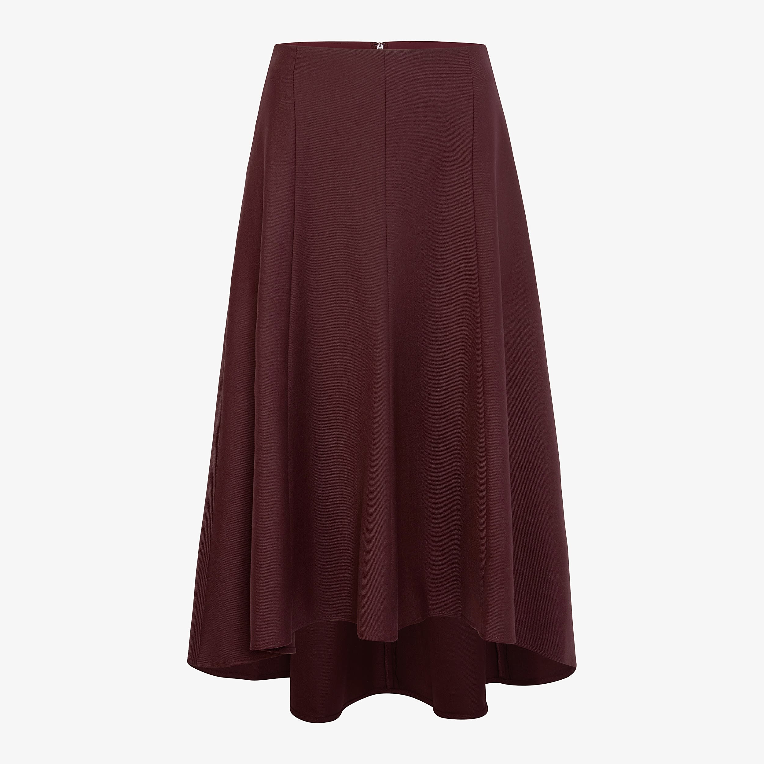 The Melrose Skirt—Sharkskin - Garnet | M.M.LaFleur