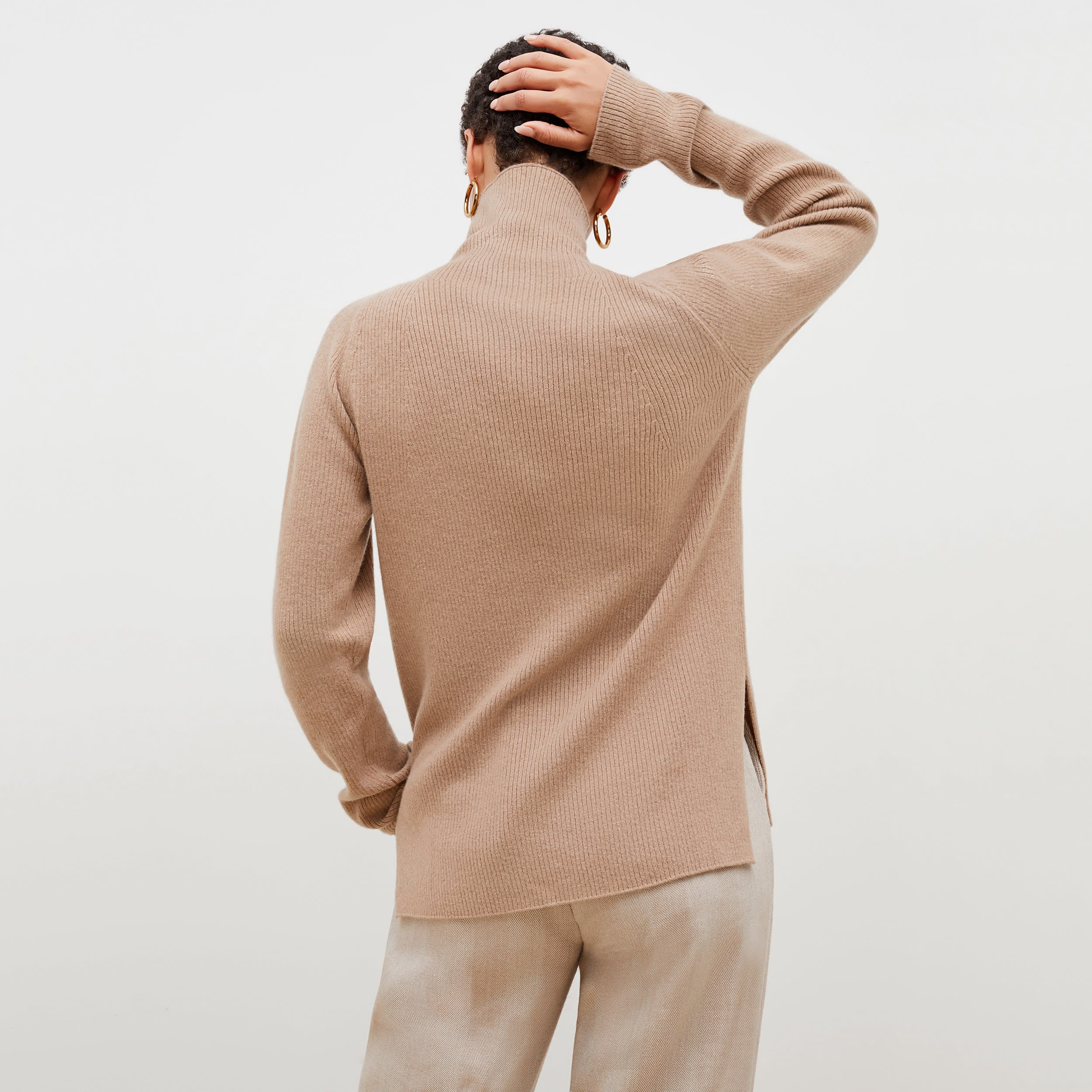 The McKenzie Sweater—Cashmere - Deep Flax | M.M.LaFleur