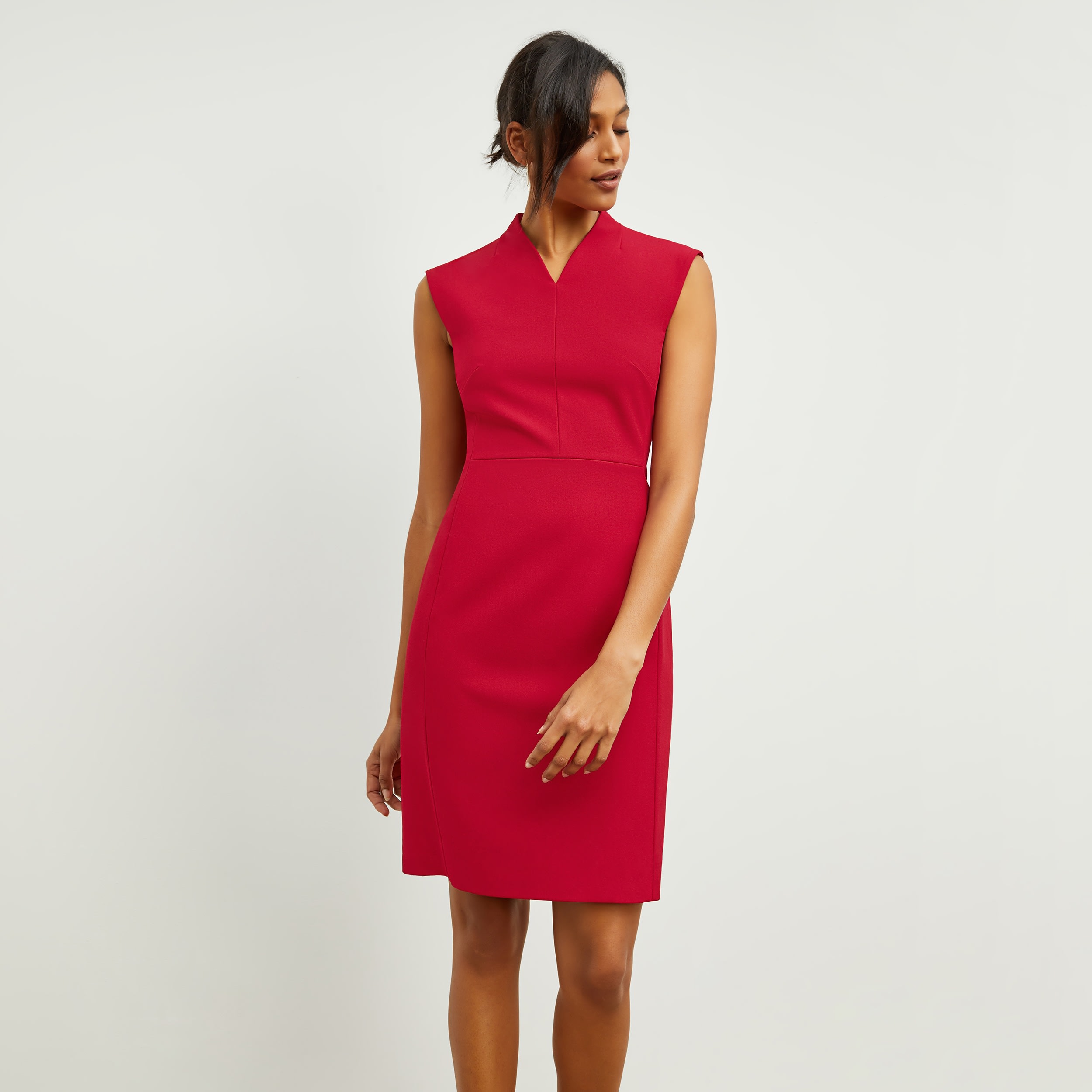 The Aditi Dress—Recycled WonderTex - Rhubarb | M.M.LaFleur