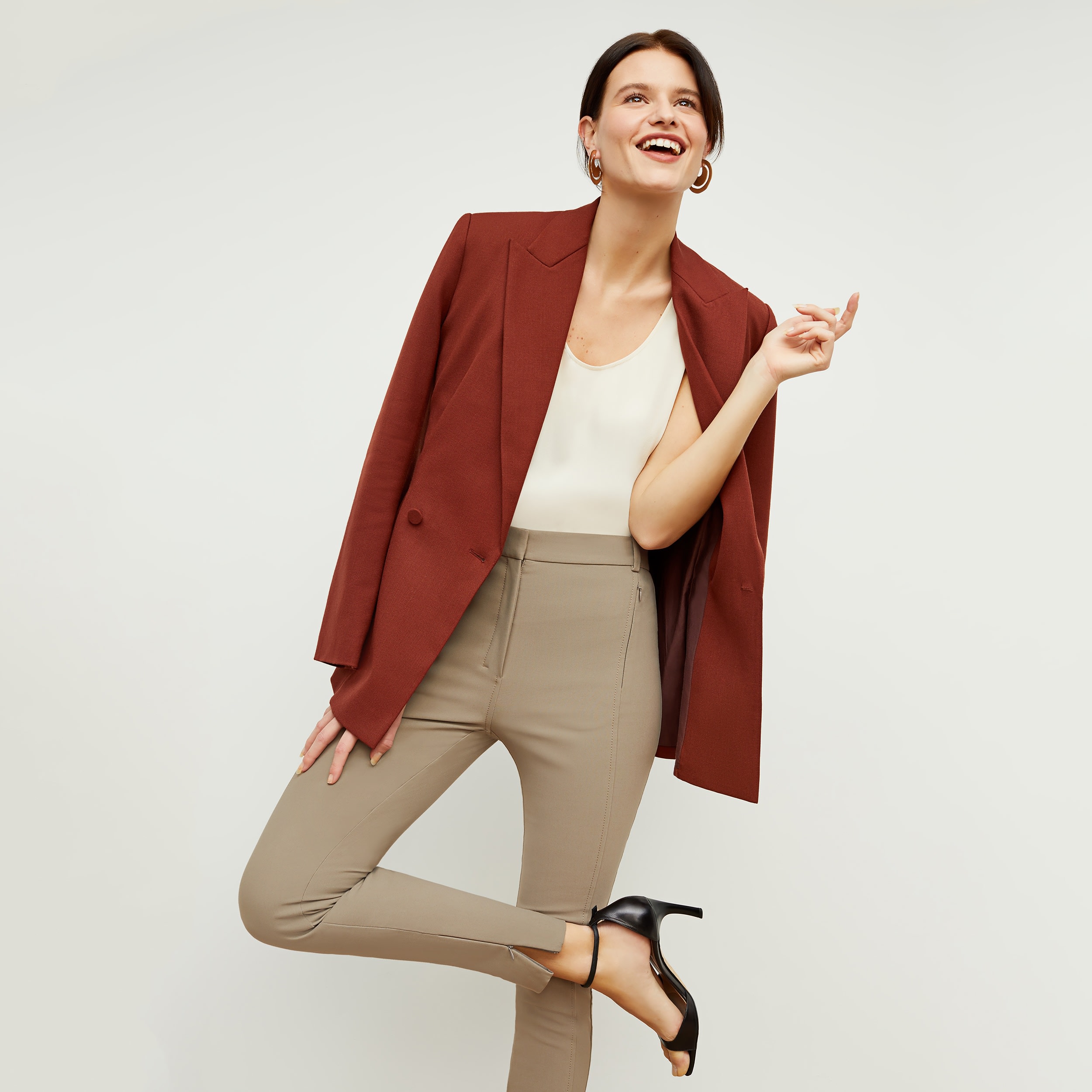 The Curie Pant—Everstretch - Russet | M.M.LaFleur