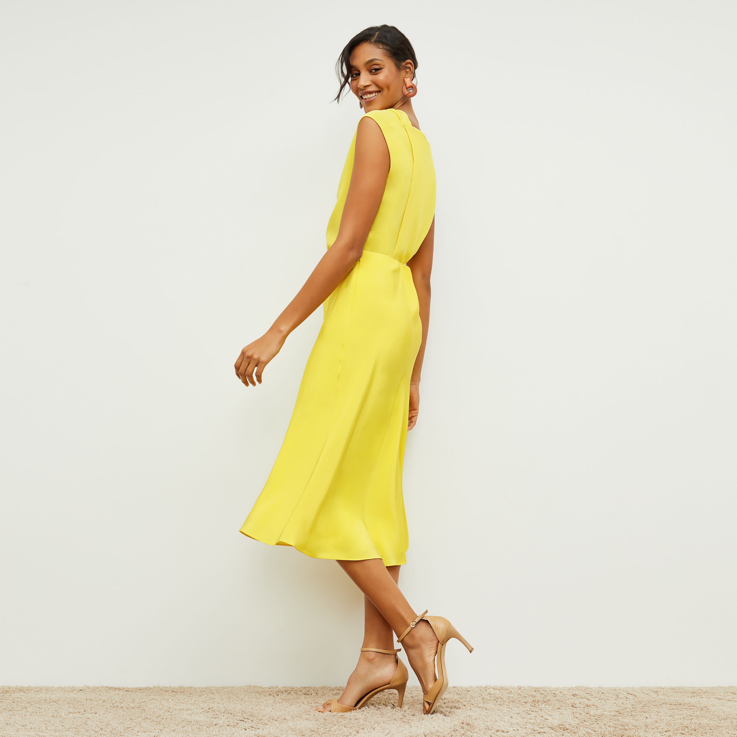 The Orchard Skirt—Washable Silk - Sunshine | M.M.LaFleur