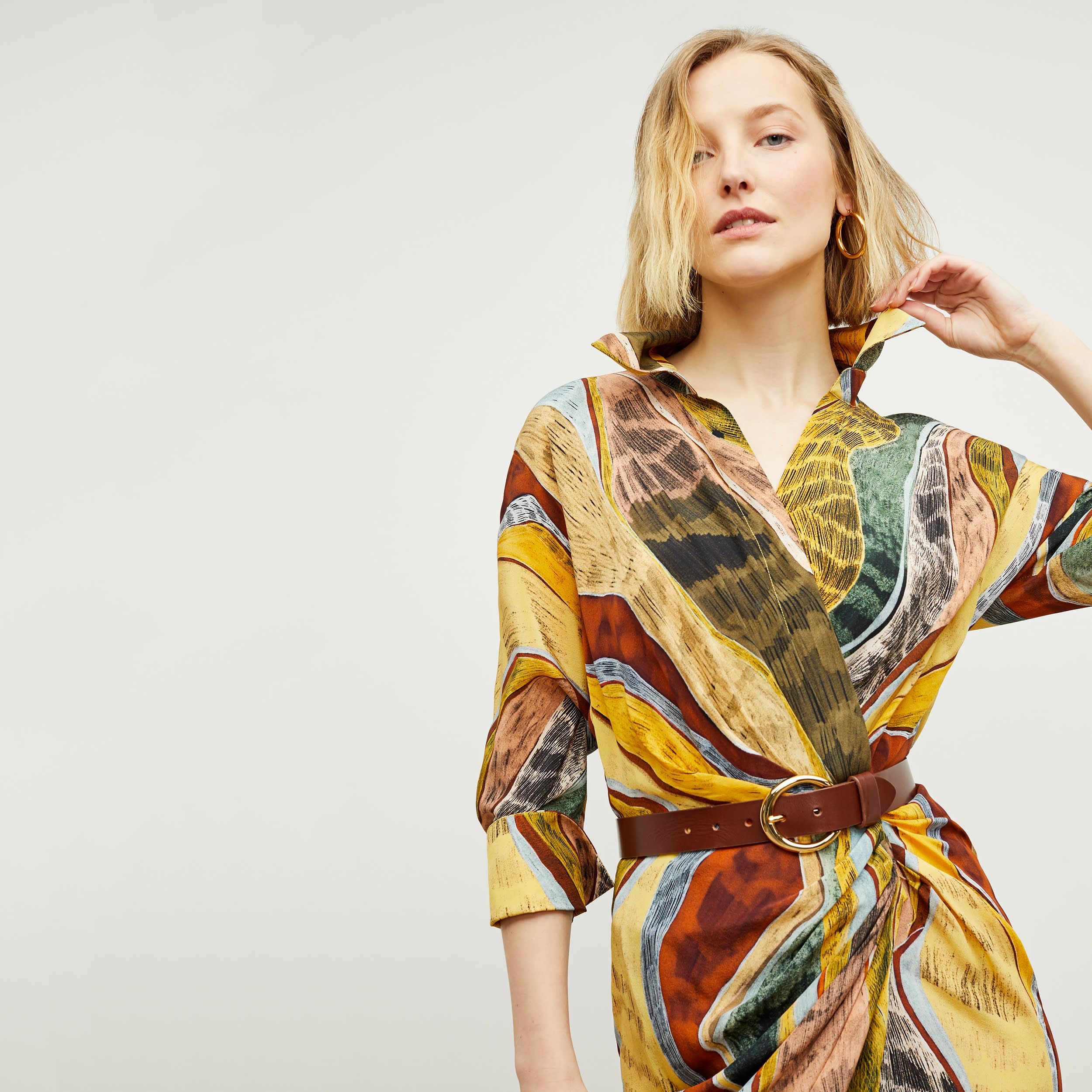The June Dress—Silk Desert - Multicolor Silk Desert | M.M.LaFleur