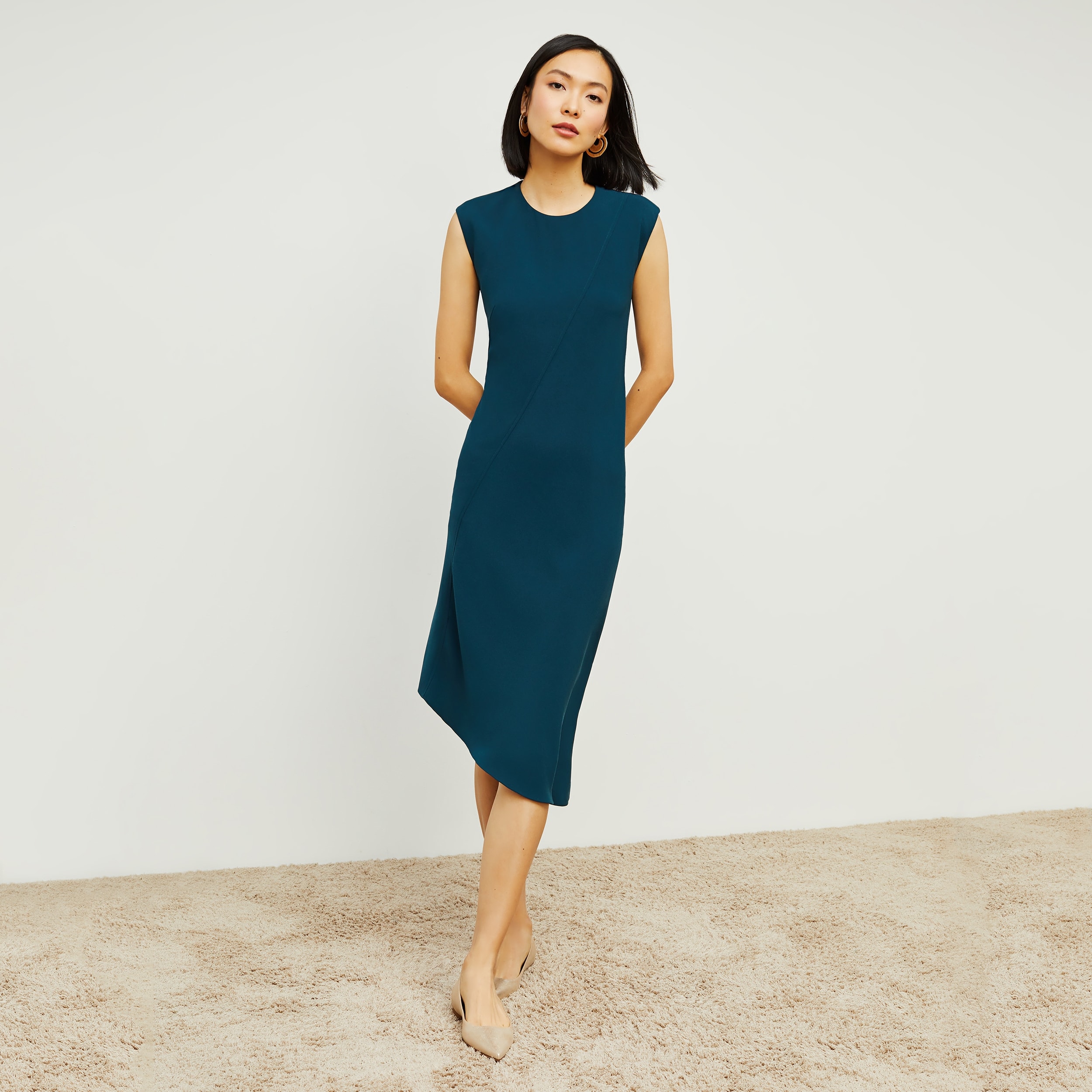 The Lara Dress—Crepe - Rainforest | M.M.LaFleur