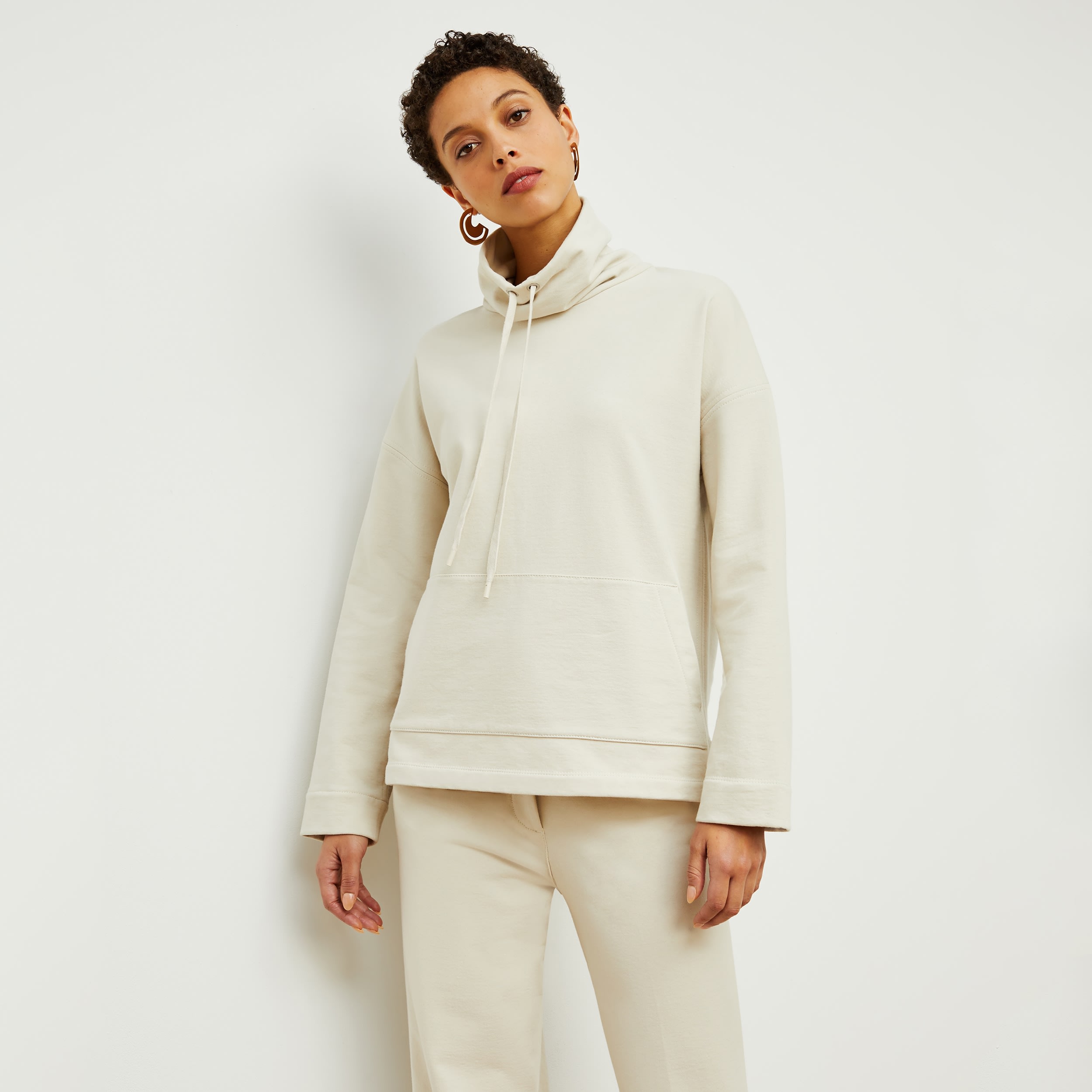 The Harris Sweatshirt—Fine Terry - Pearl | M.M.LaFleur