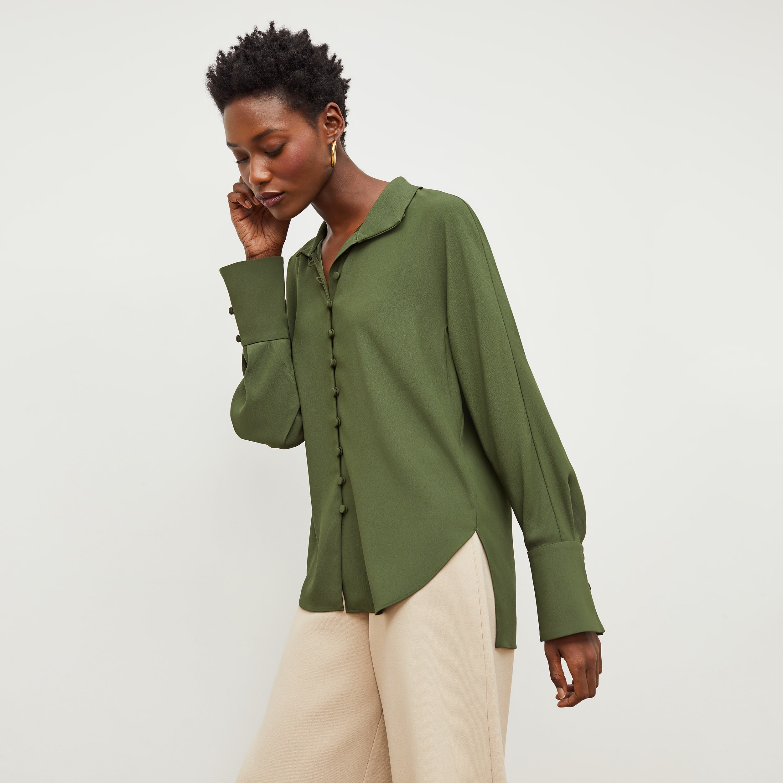 The Bridget Top—Soft Wave - Fern | M.M.LaFleur