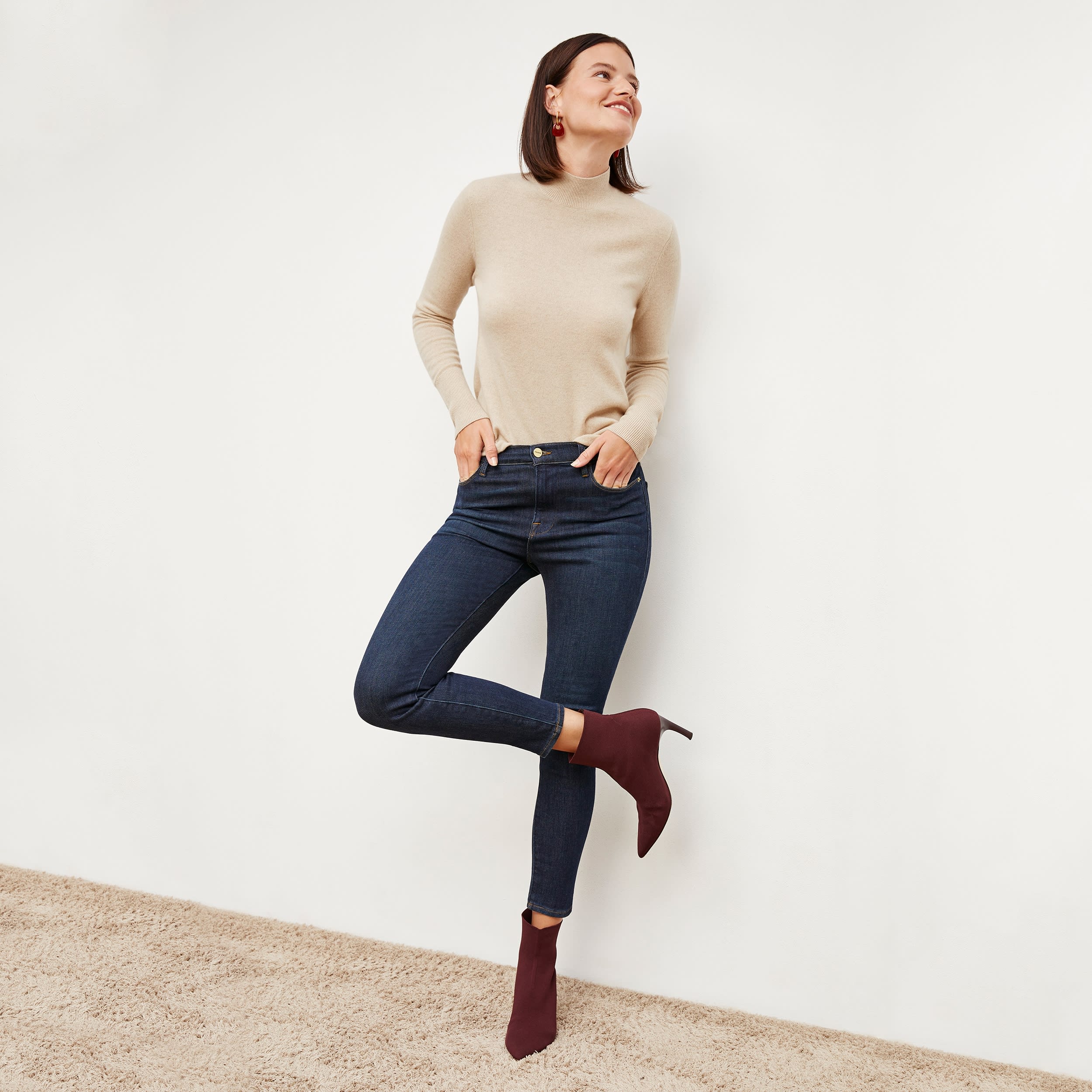 The FRAME Denim Le High Skinny Crop Jean Samira M.M.LaFleur