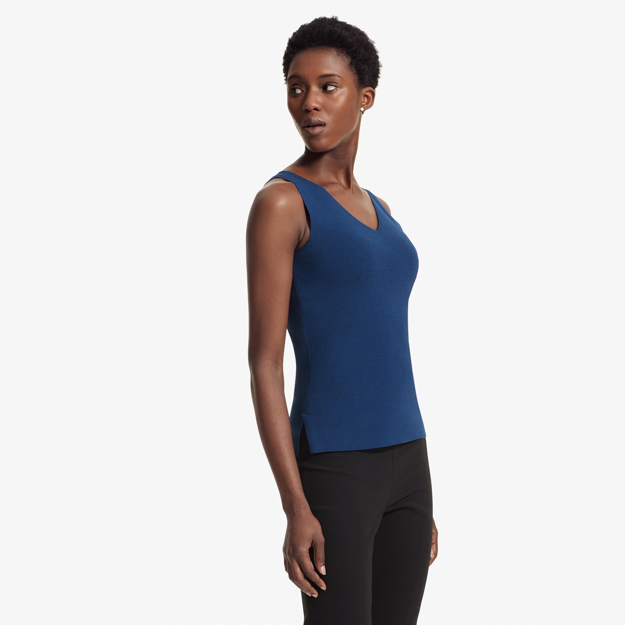 The Peggy Top—365Knit - Bluestone | M.M.LaFleur