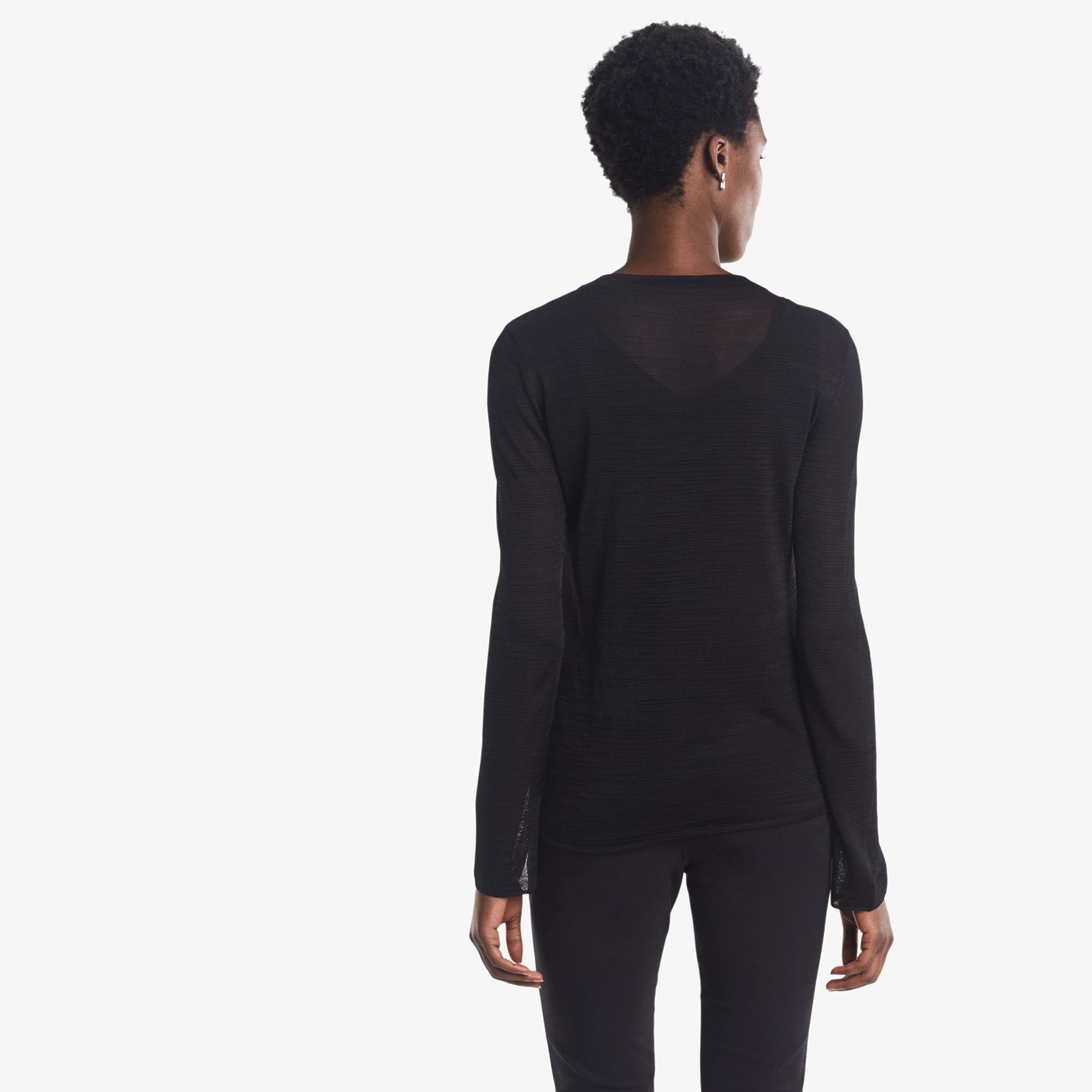 The Hamilton Sweater—Link Knit - Black | M.M.LaFleur