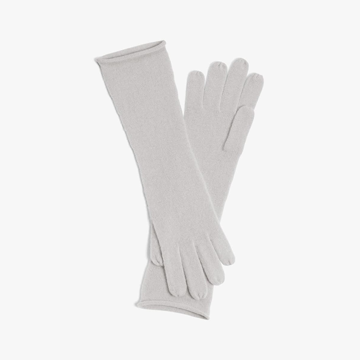 long gray gloves