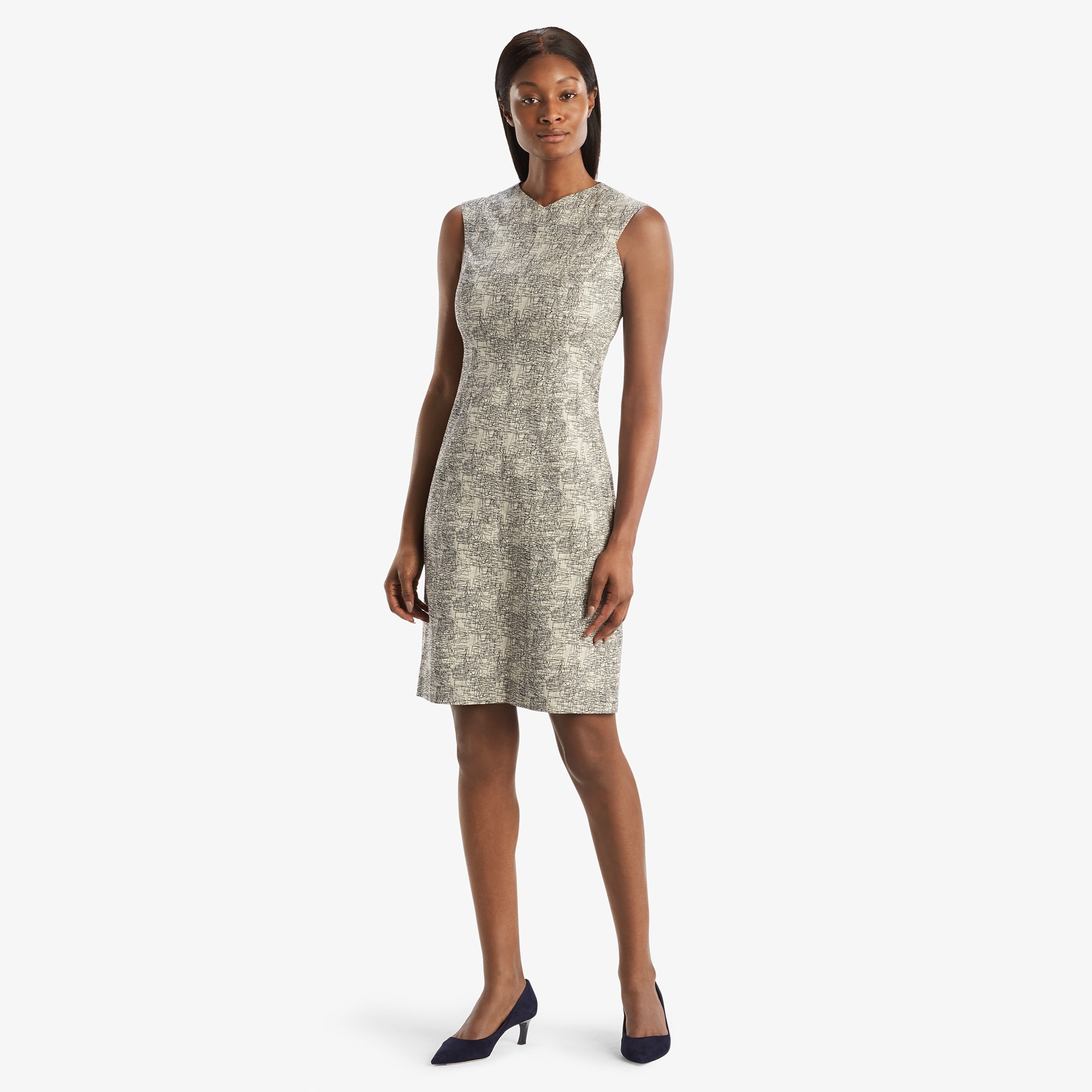 black and cream dress